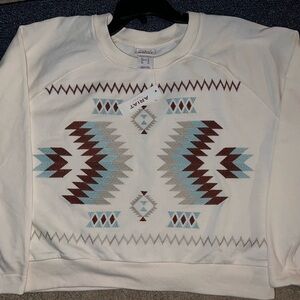 Ariat Women’s White Aztec Sweatshirt